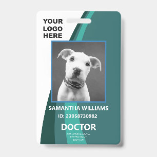 Medical Photo ID Logo Blue and White Badge