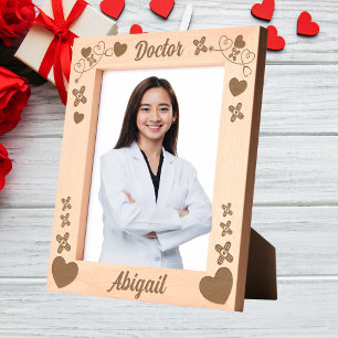 Medical Practitioner Doctors Gifts Heart Love  Etched Frames