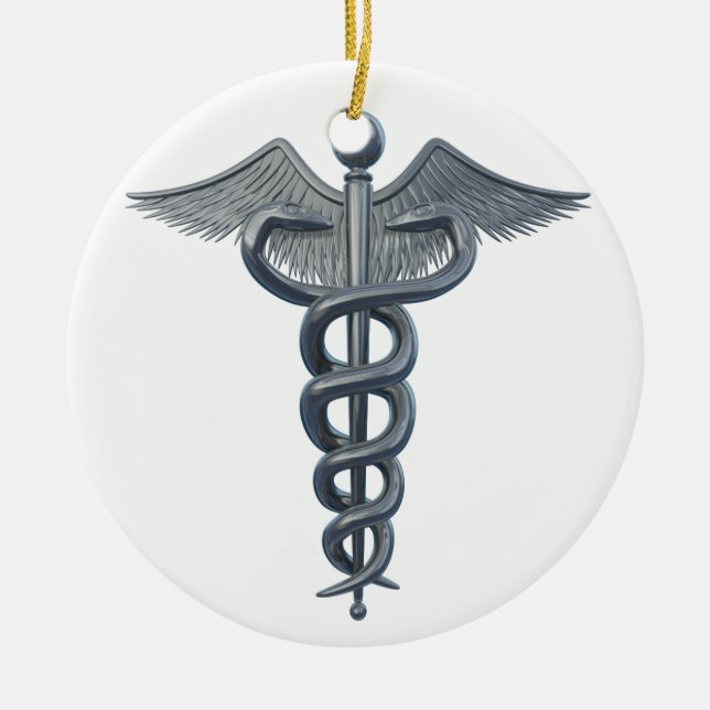 Medical Profession Symbol Ceramic Tree Decoration (Front)