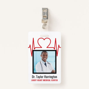 Medical Professional custom photo & text badges ID Badge