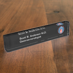 Medical Professional Gastroenterologist Office Nameplate