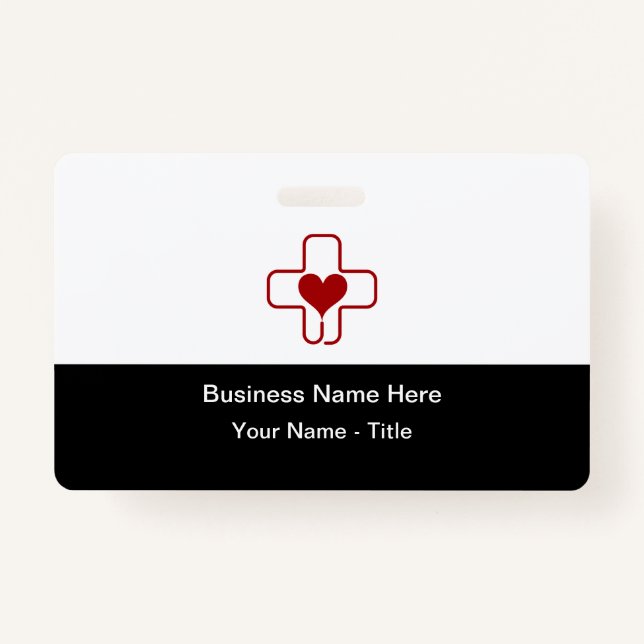 Medical Professional Health Custom Name Badges ID Badge (Front)