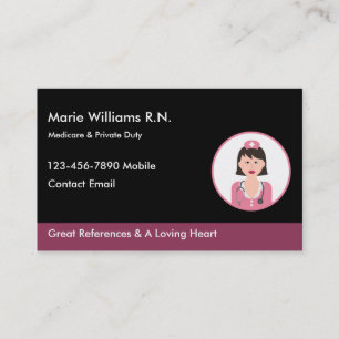 Medical Professional Registered Nurse Business Card