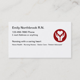 Medical Professional Registered Nurse Heart Symbol Business Card
