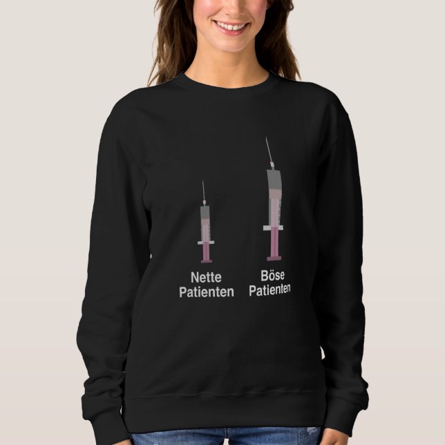 Medical Professionals Care Syringe Sweatshirt (Front)
