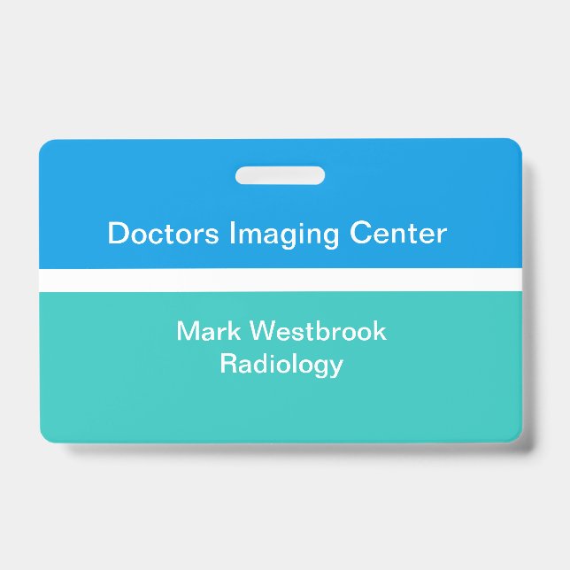 Medical Radiology Lab Employee ID Name Badges Badge (Front)
