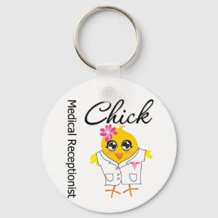 Medical Receptionist Chick Key Ring