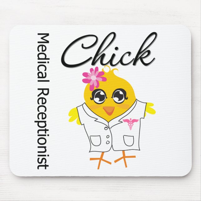 Medical Receptionist Chick Mouse Mat (Front)