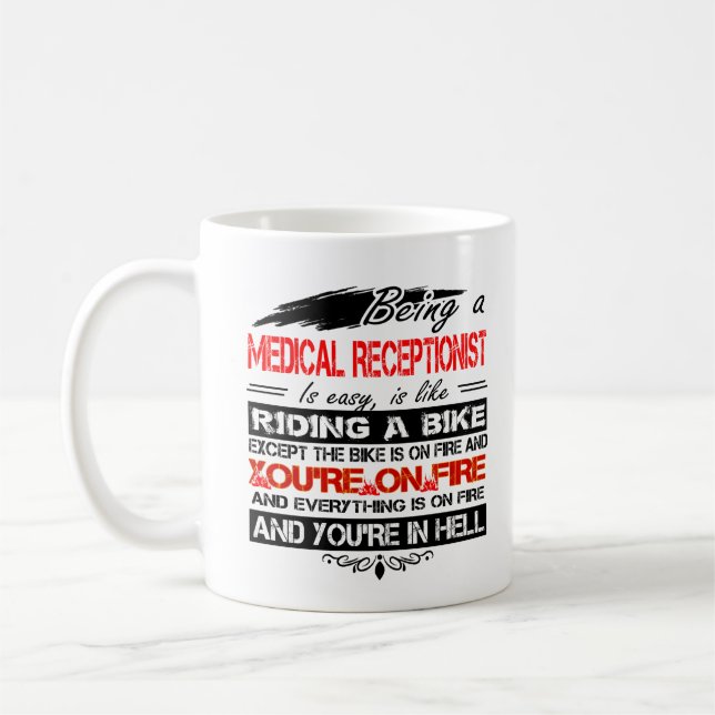 Medical Receptionist Mug Coffee Tea Cup Funny Gift (Left)