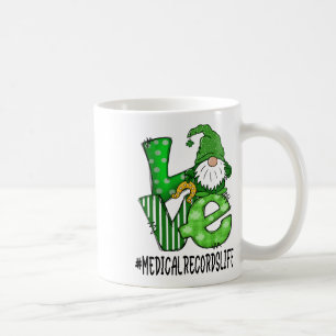 Medical Records Love St Patricks Day Lucky Gnome S Coffee Mug