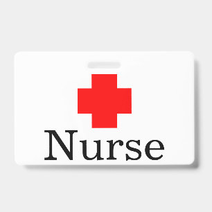 Medical Red Cross Nurse ID Badge