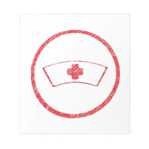 medical red  emt hospital ER nurse cross Notepad