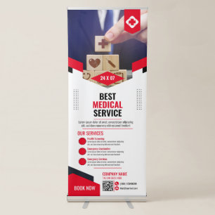 Medical - Red Retractable Banner