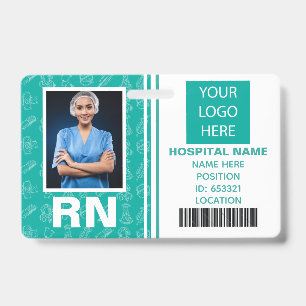Medical Registered Nurse Photo ID Badge