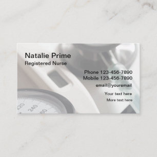 Medical Registered Nurse Professional Business Card