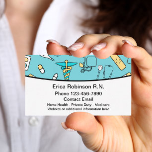 Medical Registered Nurse Theme Business Cards