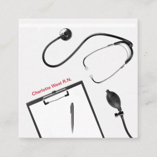 Medical Registered Nurse Unique Business Cards