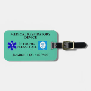 Medical Respiratory Device CPAP Machine Carry-On Luggage Tag