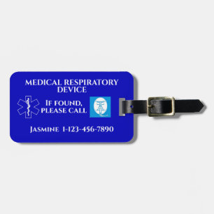 Medical Respiratory Device CPAP Machine Carry-On Luggage Tag