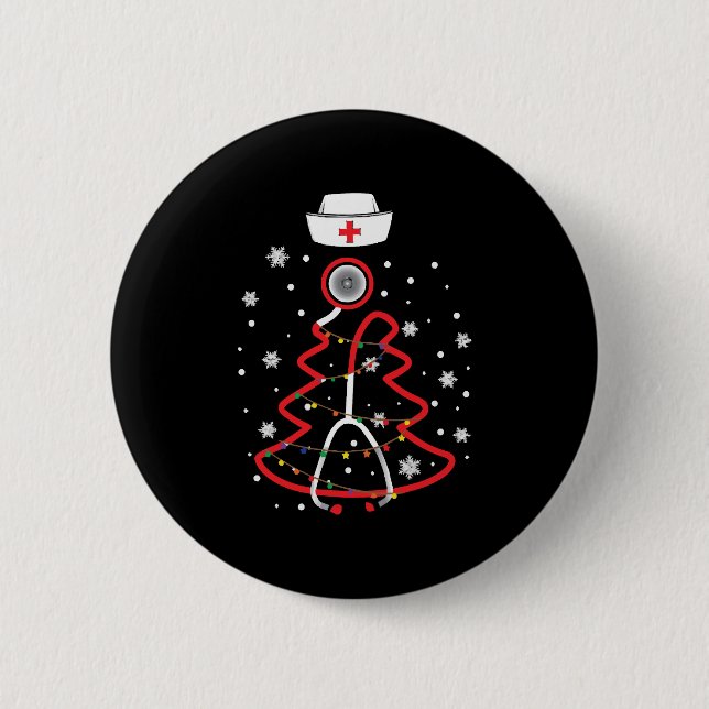 Medical RN NUrse, Merry Christmas 6 Cm Round Badge (Front)