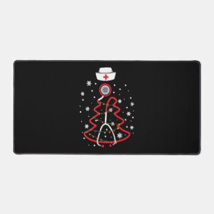 Medical RN NUrse, Merry Christmas Desk Mat