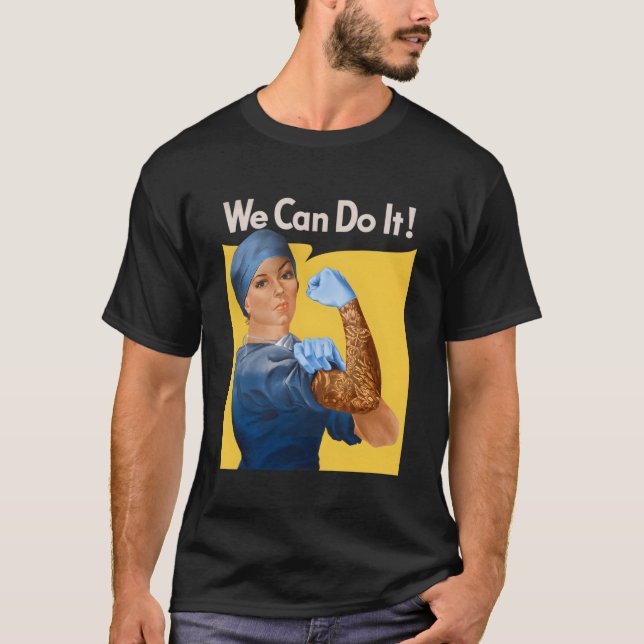 Medical Rosie Nurse Doctor Medicine Feminist T-Shirt (Front)