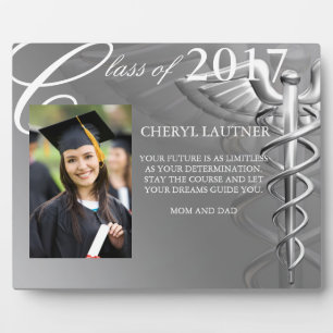 medical school caduceus graduate photo plaque