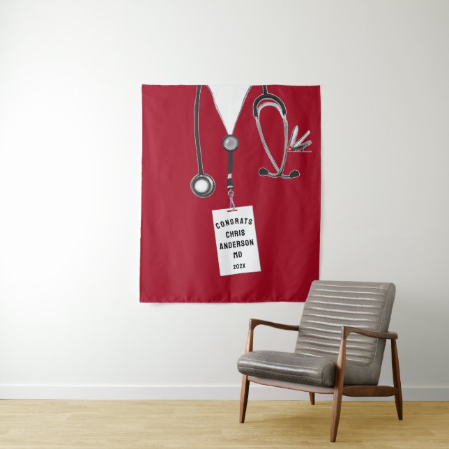 Medical School Doctor Graduation Banner Tapestry (In Situ)