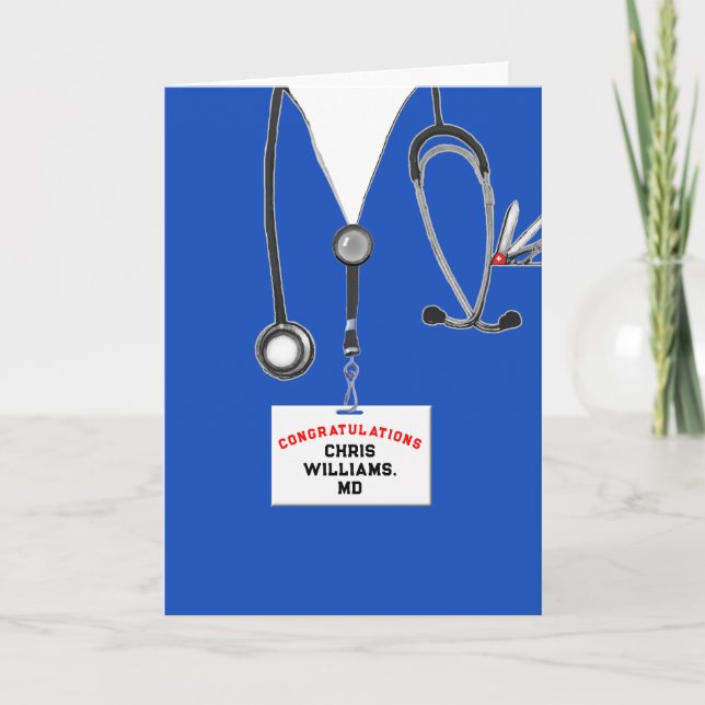 Medical School Doctor Graduation Card (Front)