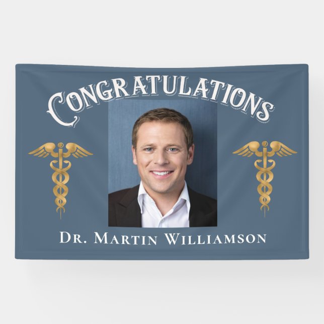 Medical School Doctor Nurse Dentist Graduation Banner (Horizontal)