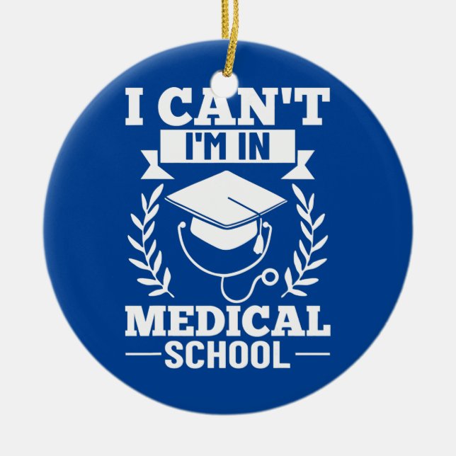Medical School Doctor Student Med Education Ceramic Tree Decoration (Front)