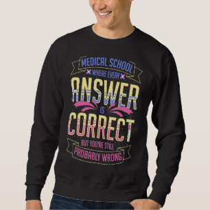 Medical School Doctor Student Med Education Gradua Sweatshirt