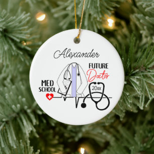 Medical School Future Doctor Christmas Tree Ceramic Tree Decoration