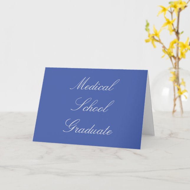 Medical School Graduate Congratulations Card (Yellow Flower)