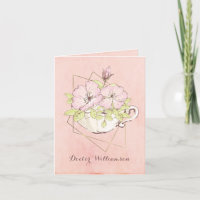 Medical School Graduate Flowers Tea Cup Pink