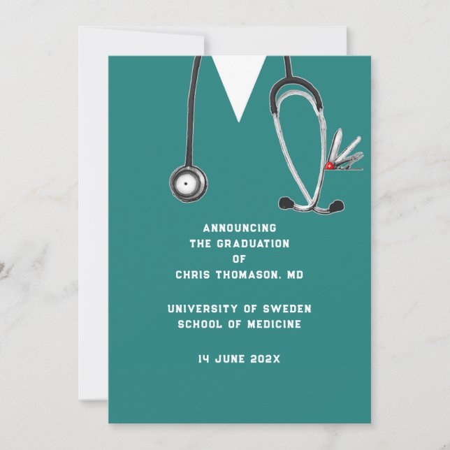 Medical School Graduation Announcement (Front)