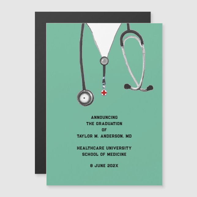 Medical School Graduation Announcement  (Front/Back)