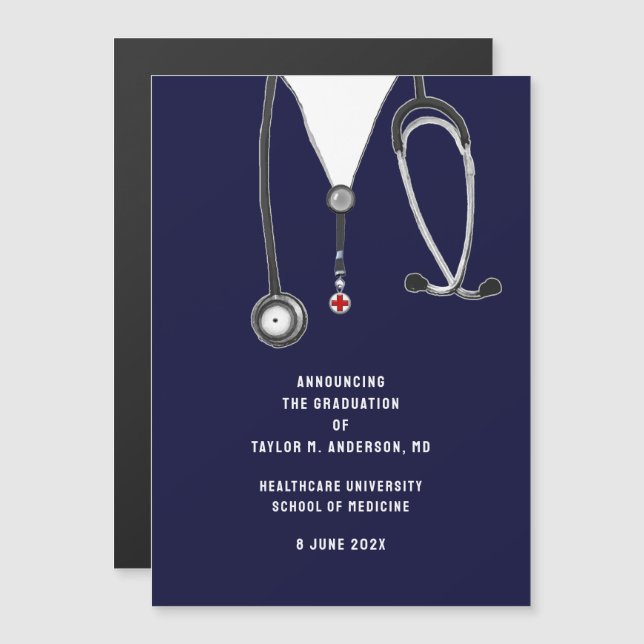 Medical School Graduation Announcement  (Front/Back)