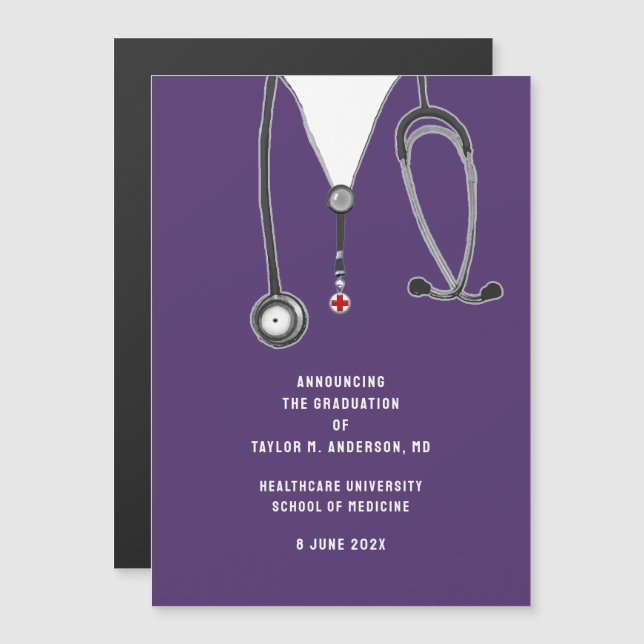 Medical School Graduation Announcement  (Front/Back)
