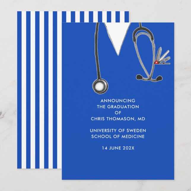 Medical School Graduation Announcement (Front/Back)