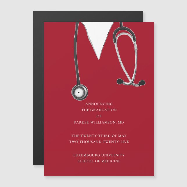 Medical School Graduation Announcement  (Front/Back)