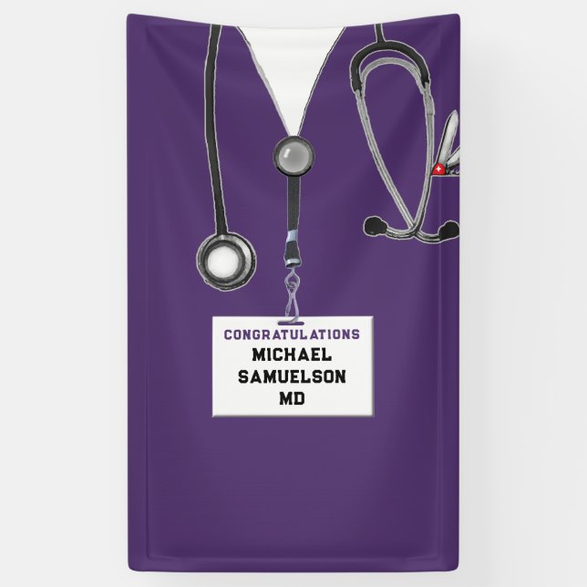 Medical School Graduation Banner (Vertical)