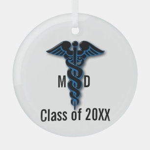 Medical School Graduation Glass Tree Decoration