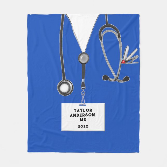 Medical School Graduation Grad Fleece Blanket (Front)