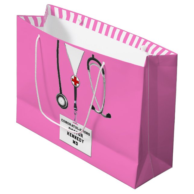 Medical School Graduation Large Gift Bag (Front Angled)