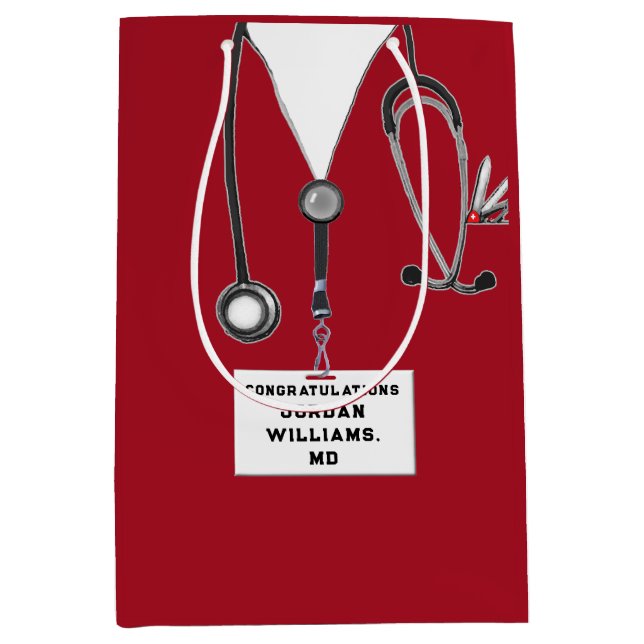 Medical School Graduation Medium Gift Bag (Front)