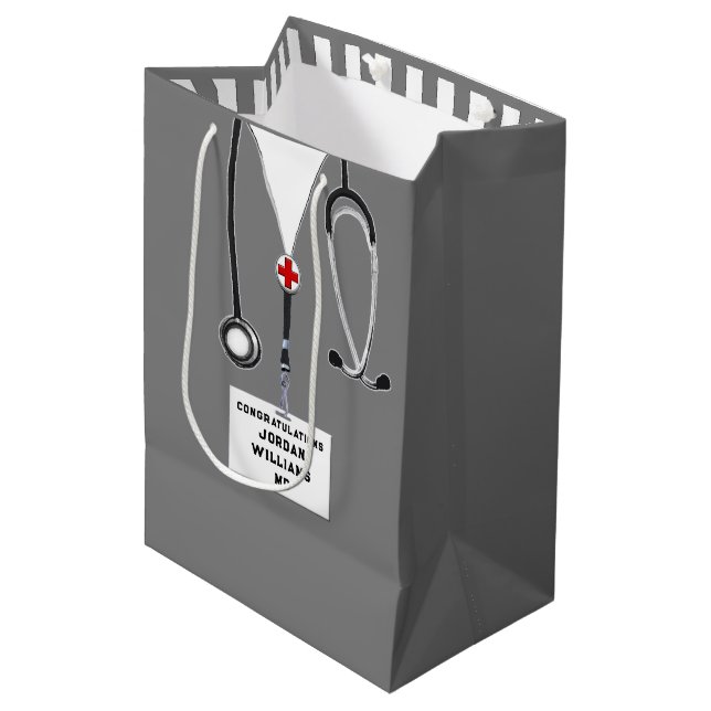 Medical School Graduation Medium Gift Bag (Front Angled)