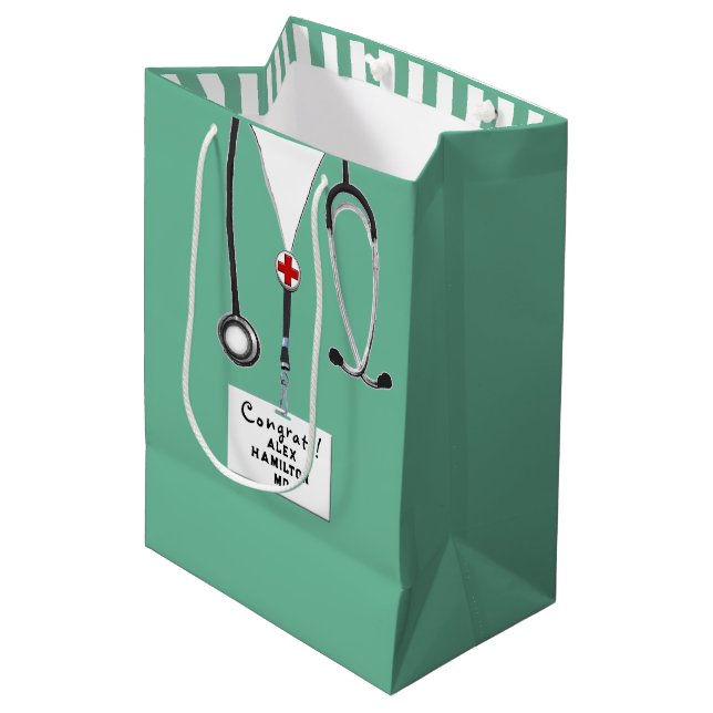 Medical School Graduation Medium Gift Bag (Front Angled)