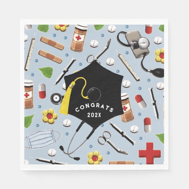 Medical School Graduation Napkin (Front)