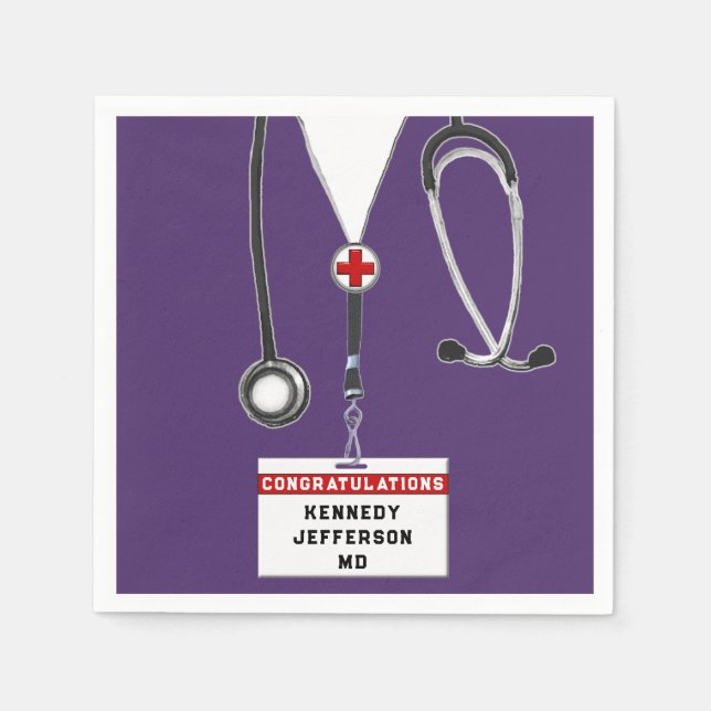 Medical School Graduation Napkins (Front)